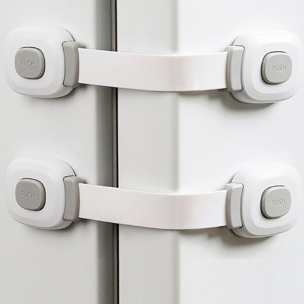 Traba Tranca Seguridad Puertas Cajones Muebles Bebé Niño X10 Variante Color Blanco
