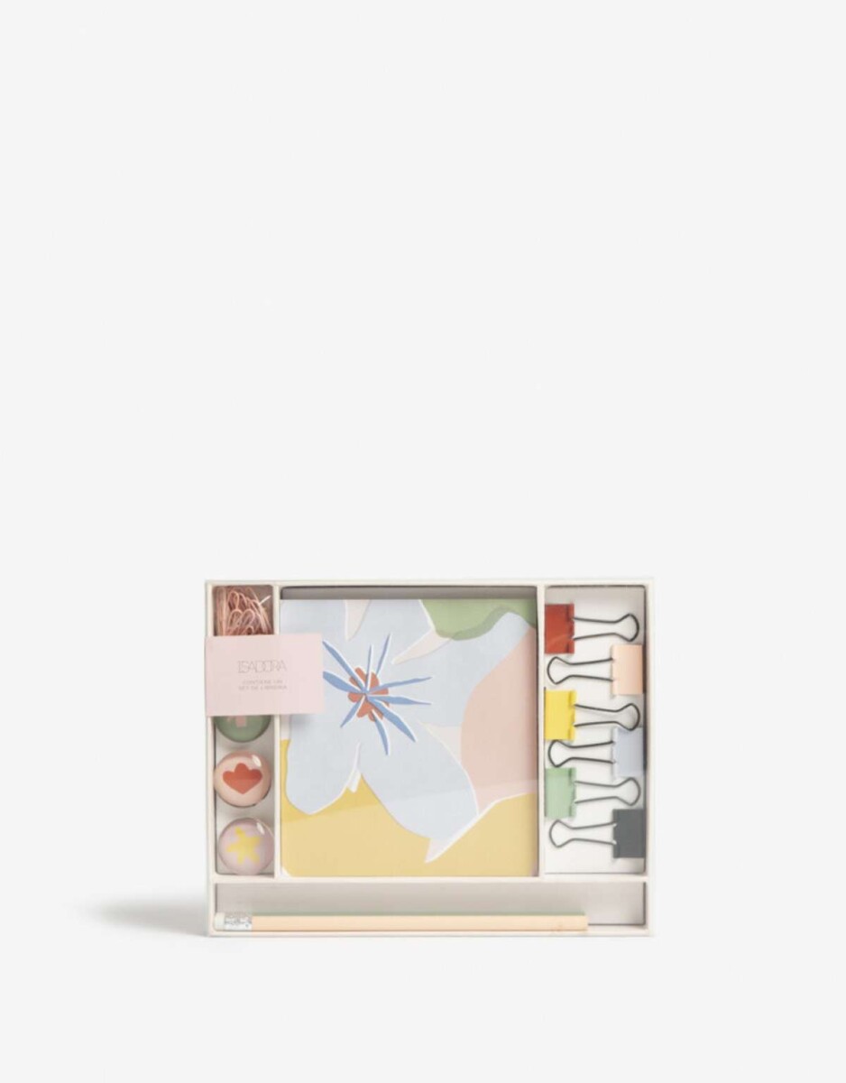 Set De Libreria Floral - Combinacion Multicolor 