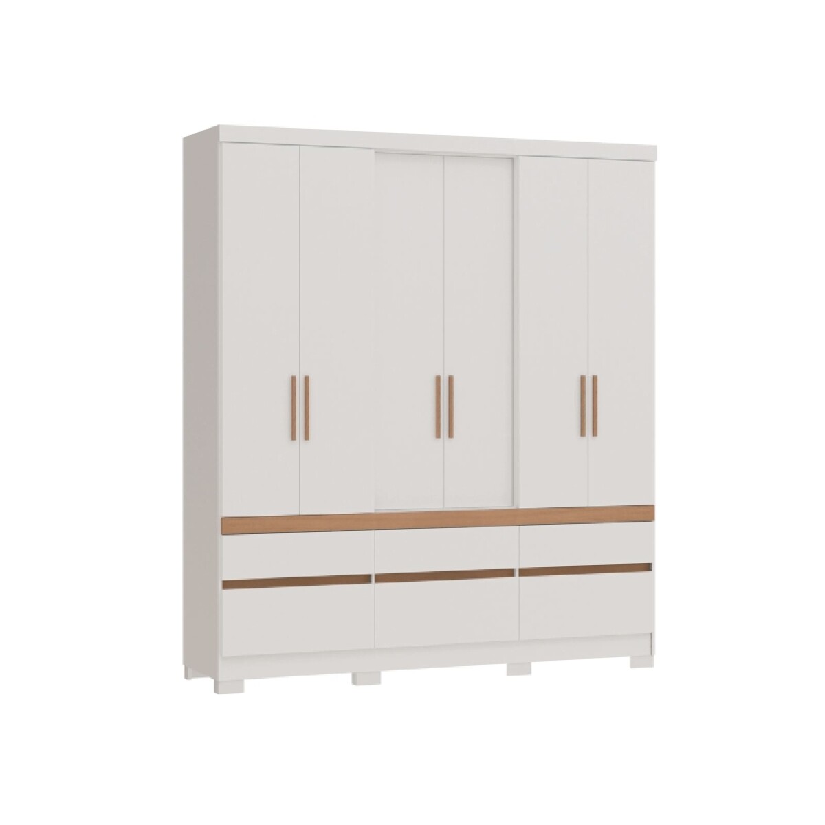 Ropero Cronos 6 Puertas 6 Cajones Blanco Mdp 