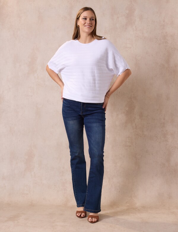 Buzo Dolman Acanalado BLANCO
