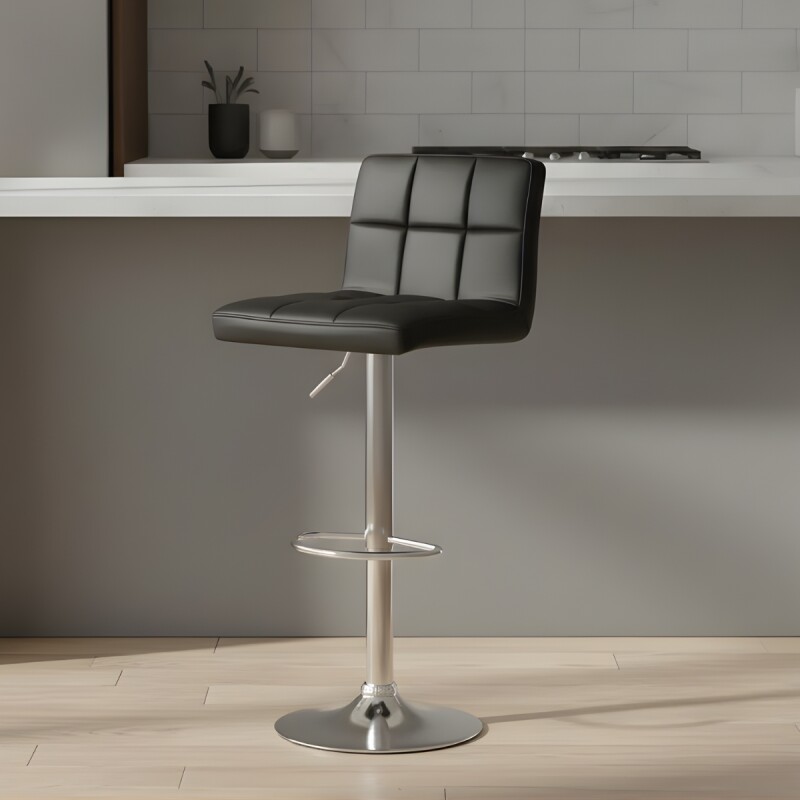 Butaca regulable en altura con respaldo NEGRO