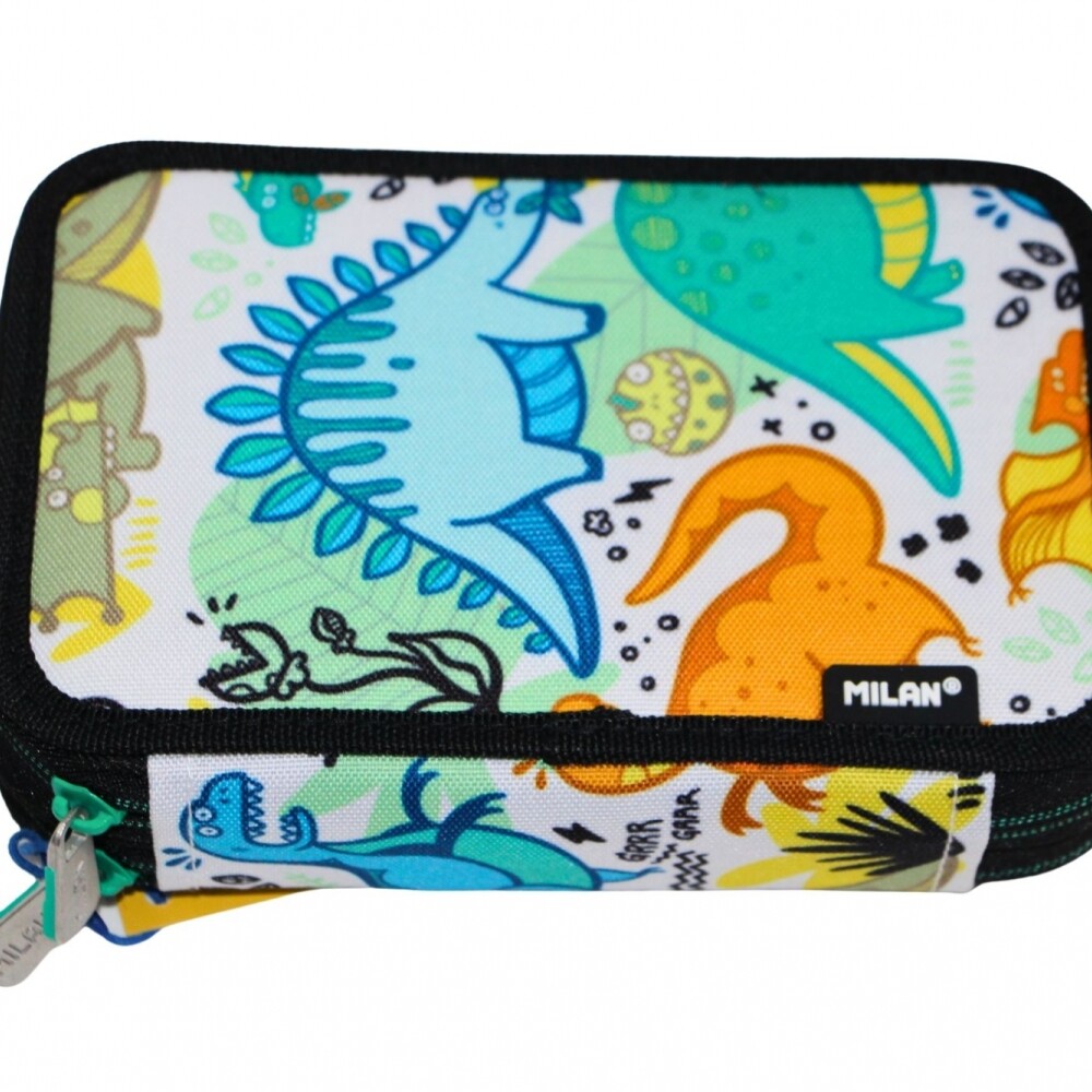 CARTUCHERA MILAN 2 PISOS COMPLETA DE UTILES DINOS CARTUCHERA MILAN 2 PISOS COMPLETA DE UTILES DINOS