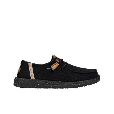 Calzado Hey Dude Wendy Washed Canvas Negro