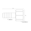 Rebose para gas Hembra 1/2X3/8 Blukit Rebose Para Gas Hembra 1/2x3/8 Blukit