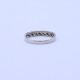 Anillo medio sin fin oro 18k blanco brillantes y zafiros. Anillo medio sin fin oro 18k blanco brillantes y zafiros.