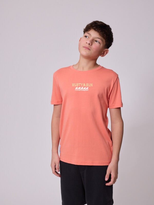 T-SHIRT MAREA TEEN RUSTY Durazno