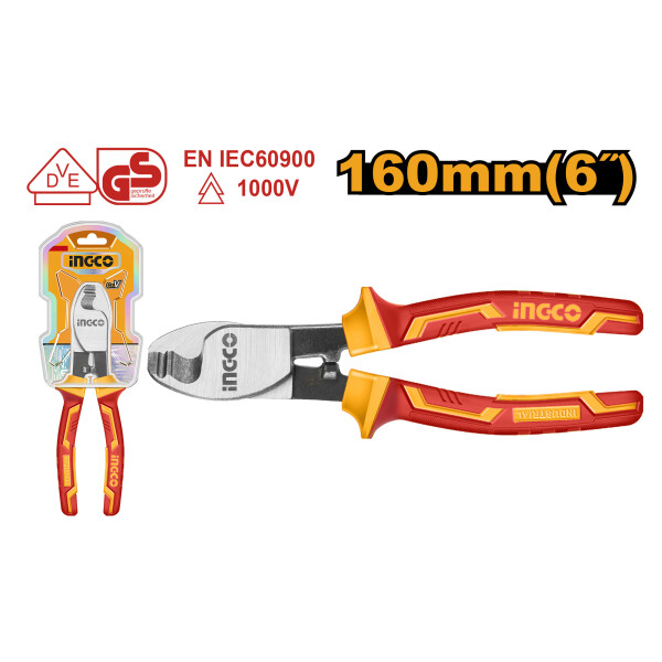 ALICATE AISLADO 6´´ CORTA CABLE HICCB28160 INGCO ALICATE AISLADO 6´´ CORTA CABLE HICCB28160 INGCO