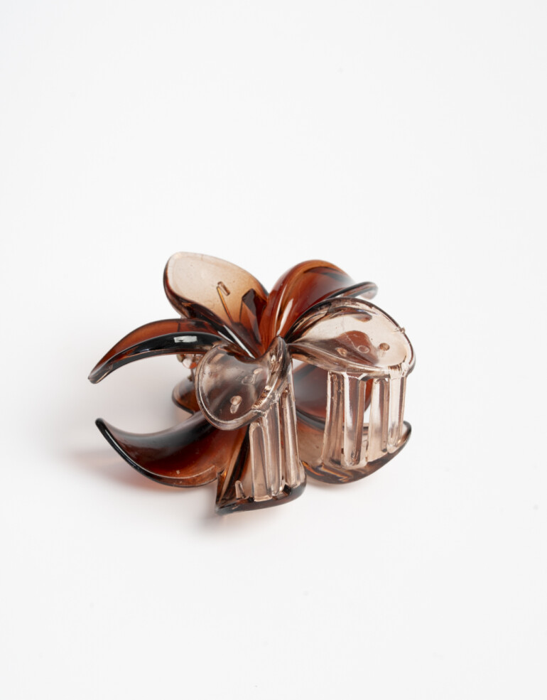 Broche Flores Broche Acrílico Flor - Marron Chocolate