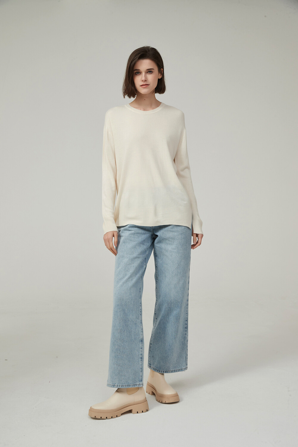 Sweater Baidai Beige Claro