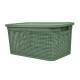 Caja simil ratán 15 lts 39x26x19 cm VERDE