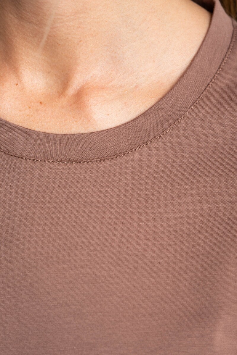 Remera Algodón Combinada Mocha
