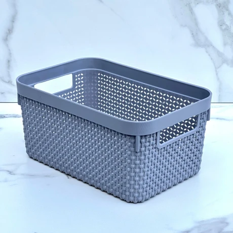 Canasto Organizador Tramado Polipropileno Alto 12cm x Ancho 17cm x Largo 25,5cm Canasto Organizador Tramado Polipropileno Alto 12cm x Ancho 17cm x Largo 25,5cm