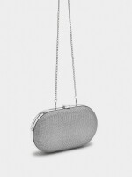 Clutch De Fiesta Ovalado plateado