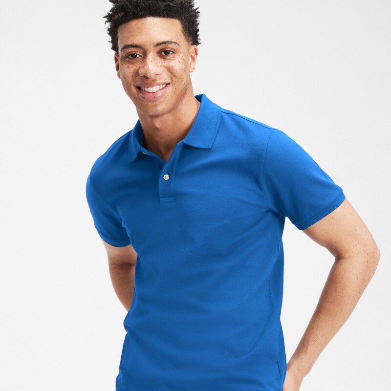 V-STRETCH PIQUE POLO - SOLID TAPESTRY NAVY