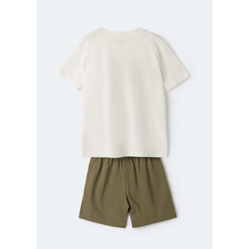 PIJAMA MM MASC BRANCO/VERDE