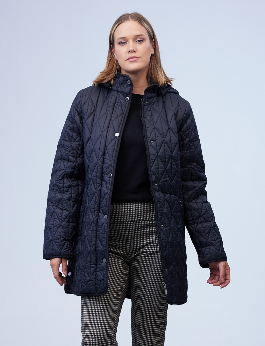 Campera Capitoneada Larga - Negro 