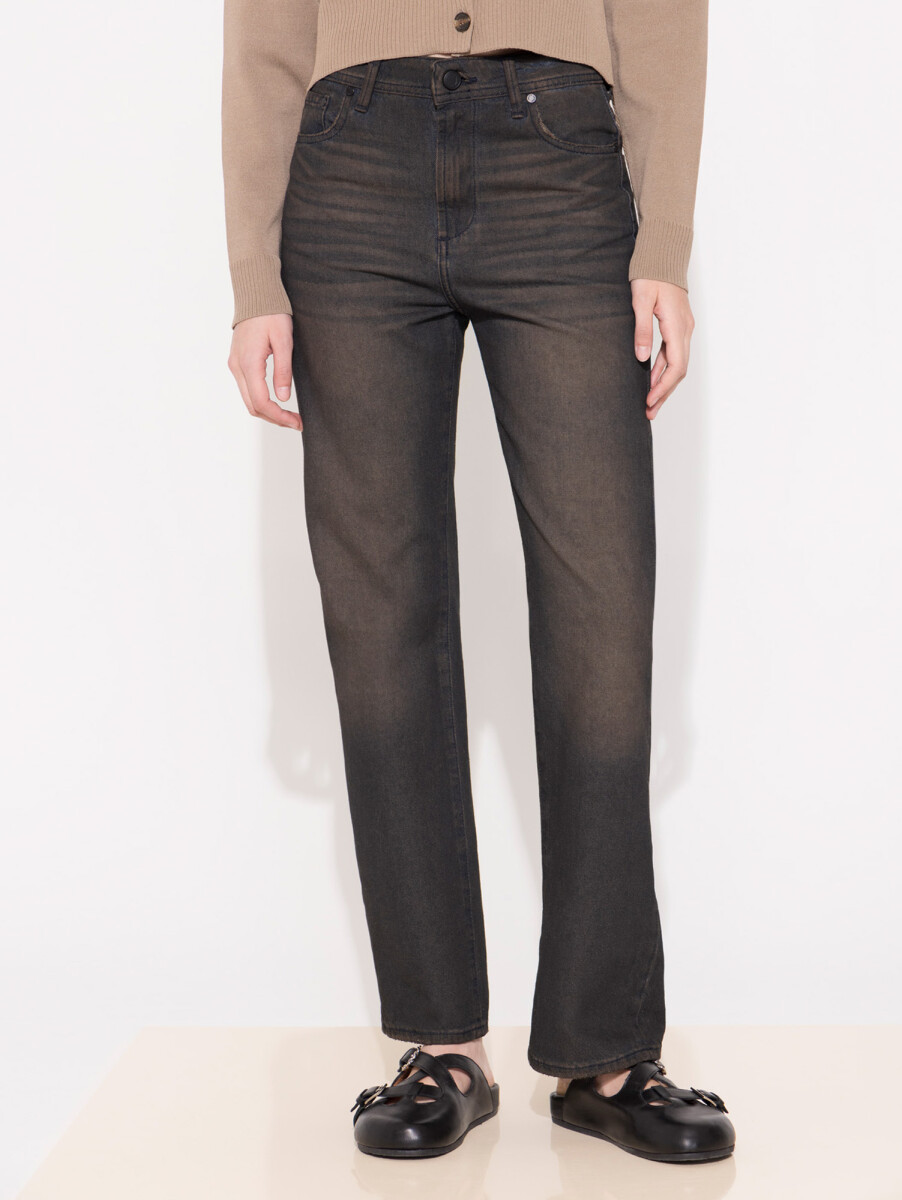 JEANS STRAIGHT FADE BROWN 