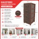 Gavetero cajonera simil ratán MARRON OSCURO