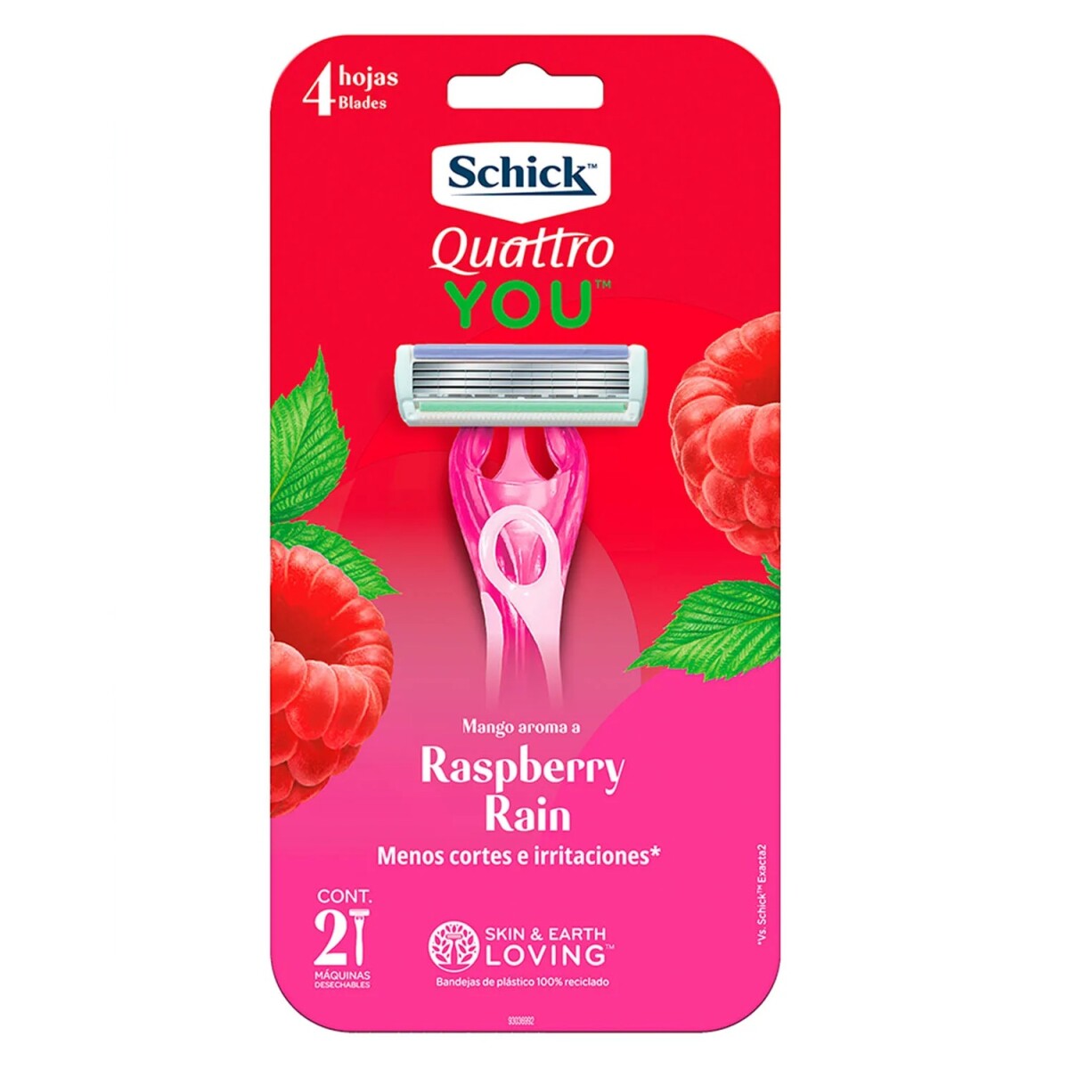 Schick Quattro You Raspberry Rain 2 Uds. 