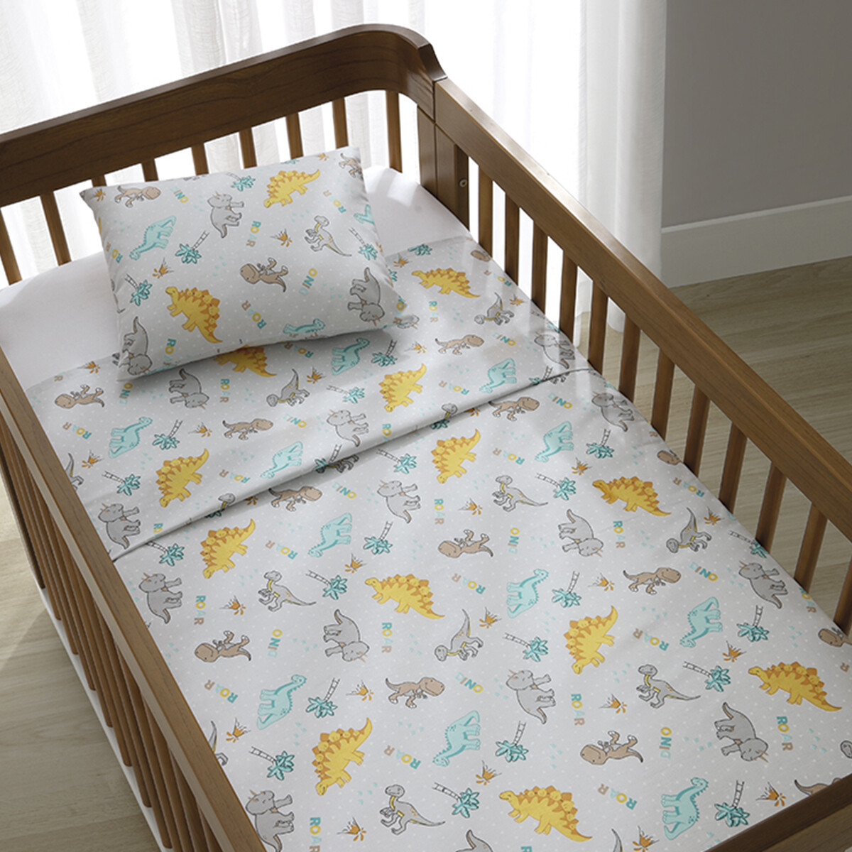 Juego Sábanas para Cuna Dohler 100% Algodón - DINO BABY 