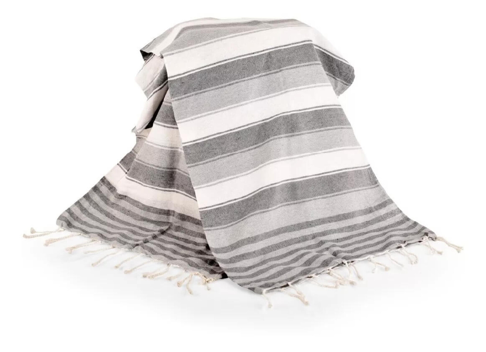 Pareo De Playa Algodón India - Gris combinado 