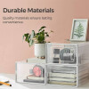 Caja zapatera apilable para ordenar zapatos blanco