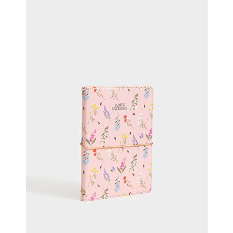 Set De Dos Cuadernos Con Cover De Pu Estampada Rosa Claro