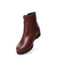 Botas de Mujer Bottero Caña Baja de Cuero Marrón Coñac