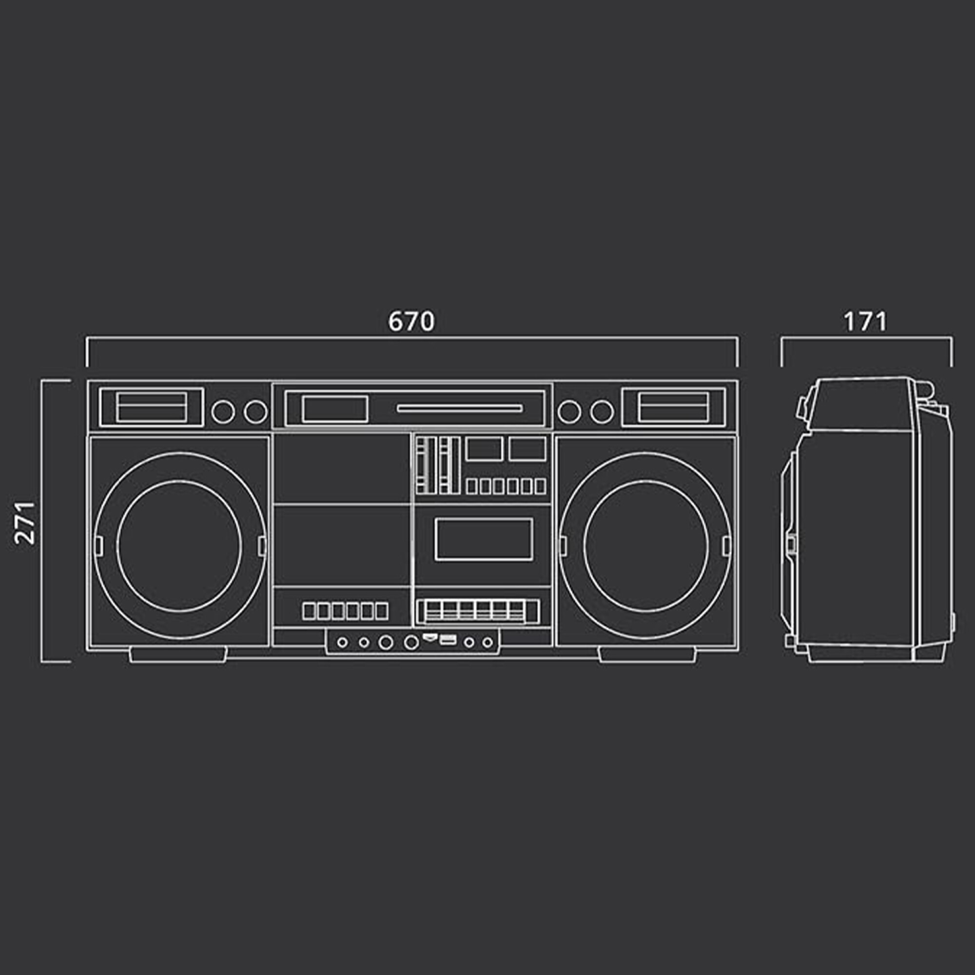 Radiograbador Muser M380gb Cassette Cd Bluetooth Fm Mp3 - RADIOGRABADOR ...