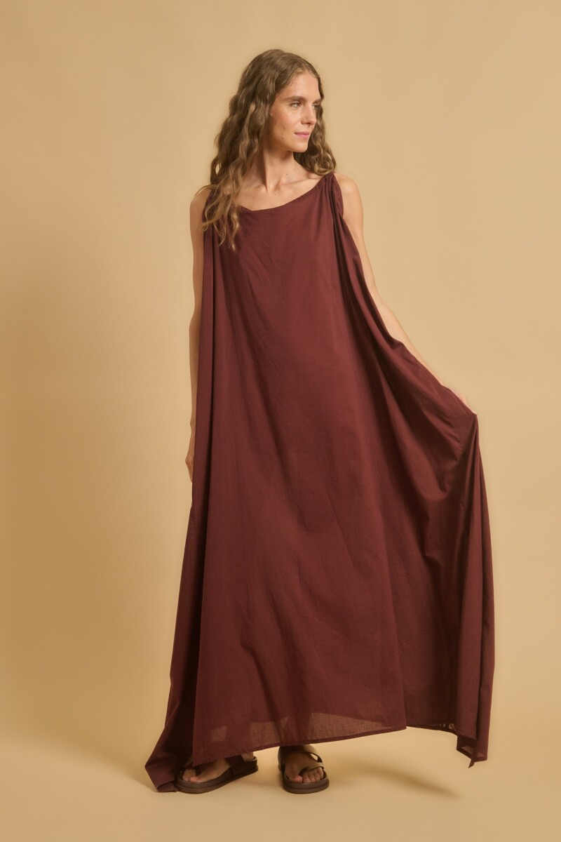 VESTIDO RELIO Marron
