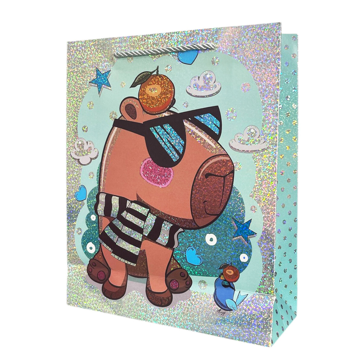 Bolsa Top Mediana - Capibara con Lentes 