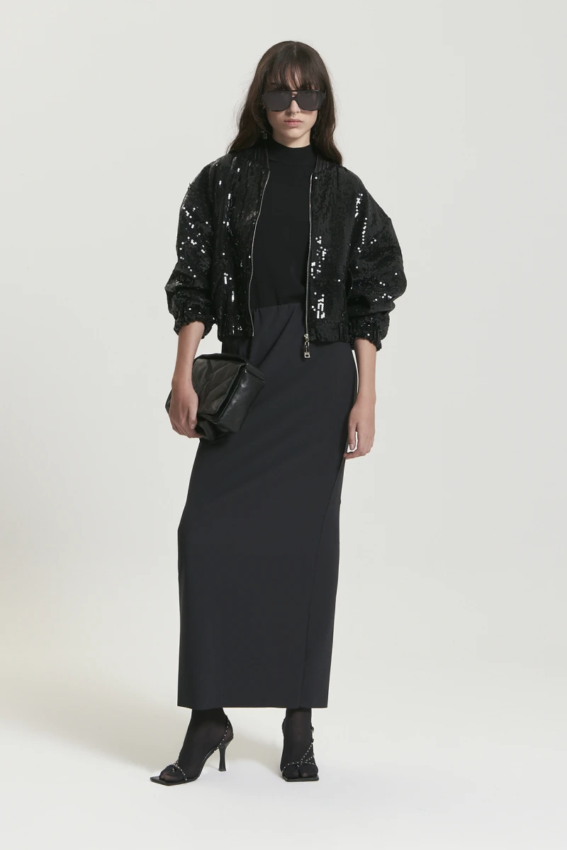 BOMBER NAILA Negro