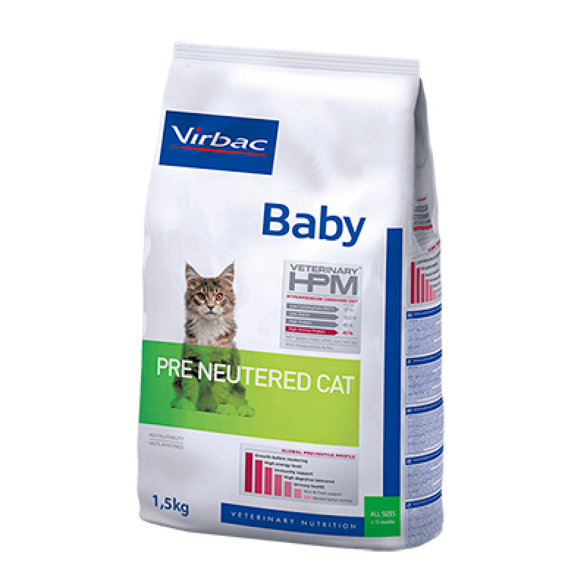 VIRBAC CAT BABY PRE NEUTERED 1,5KG 