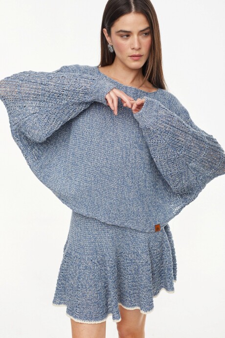Sweater Agora Celeste/Crudo