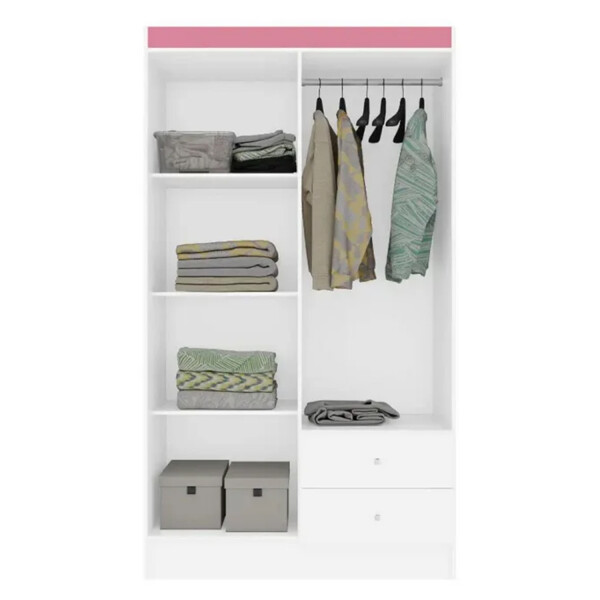 Placard Ropero Armario Astro 4 Puertas 2 Cajones ROSA
