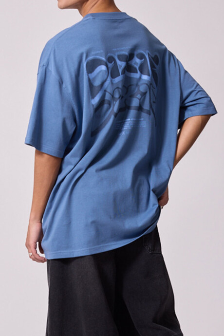 T-SHIRT LUFO DIXIE Azul Piedra