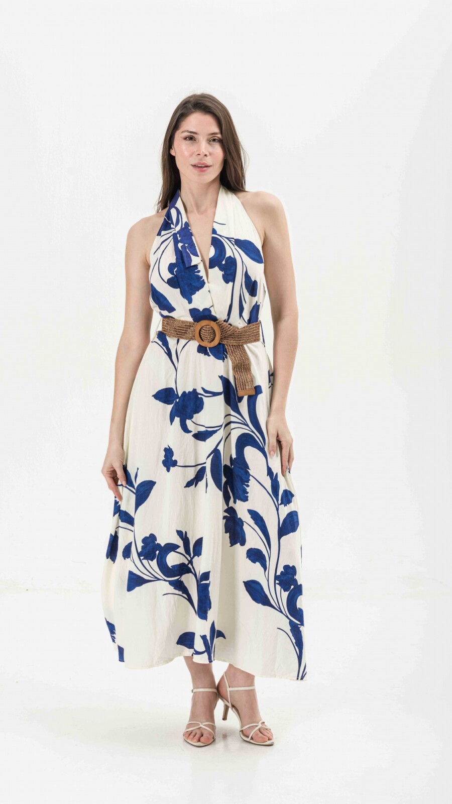 VESTIDO FLOR AZUL