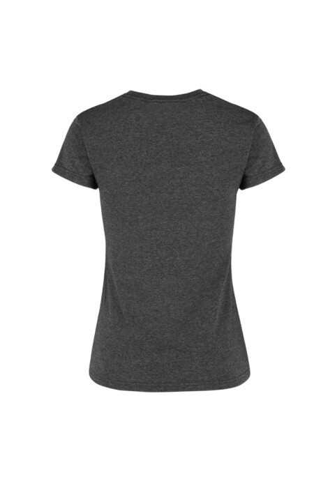 Camiseta jaspe a la base dama Negro jaspe