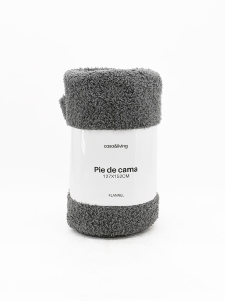 PIE DE CAMA FLANNEL NEGRO
