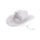 Sombrero Cowboy con Corona y Luces Blanco