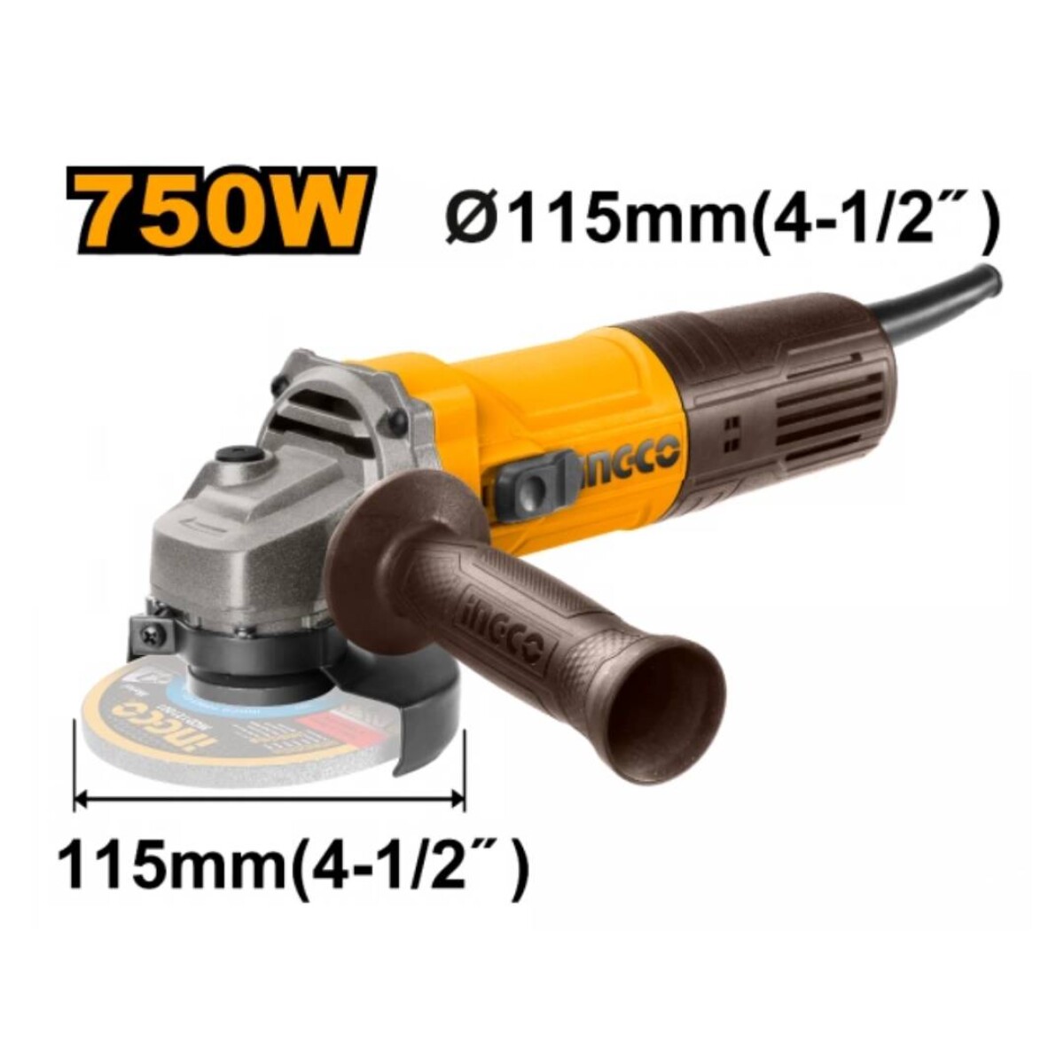 Amoladora Angular INGCO AG75028 4 1/2 220V - 750W 
