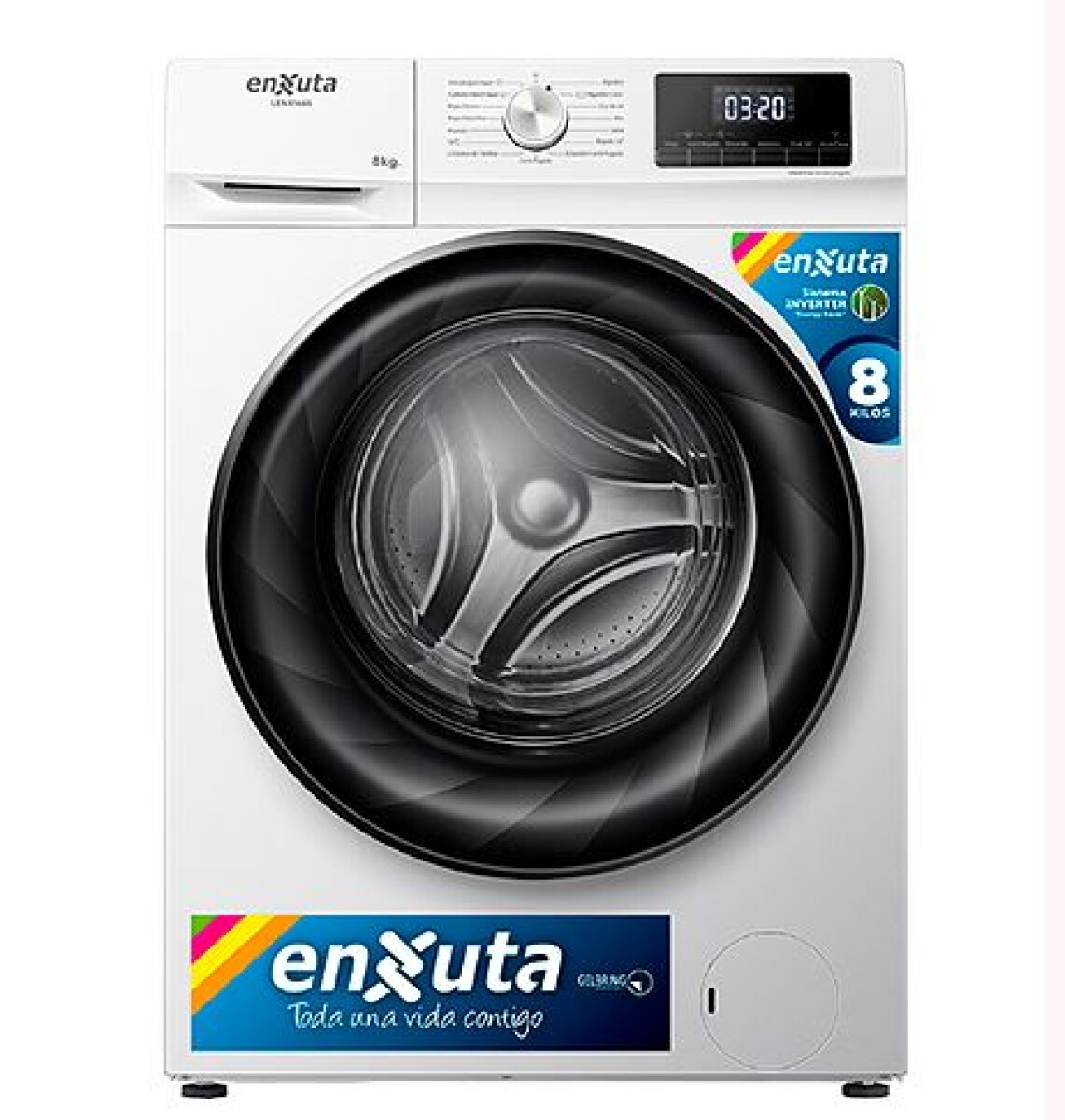 LAVARROPA ENXUTA LENX 1685 INVERTER 8Kg c/Frontal - Sin color 