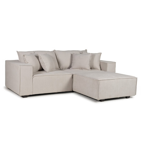 Sofá Modular Maia (3 módulos) - Tela Microfibra 12073 (Greige)