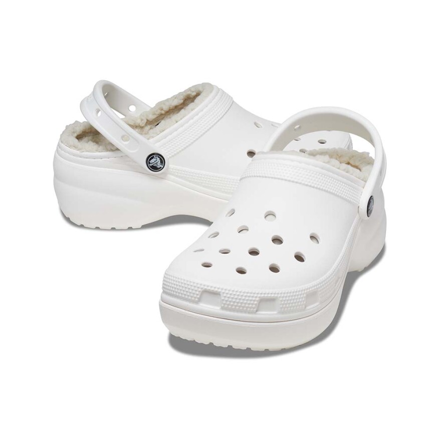 Platform Lined Clog - Mujer White