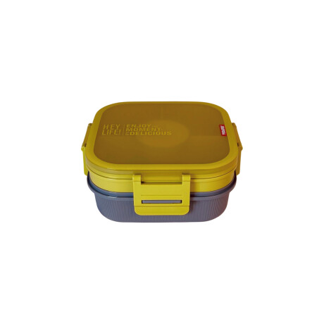 Vianda doble piso con division y tapa Verde