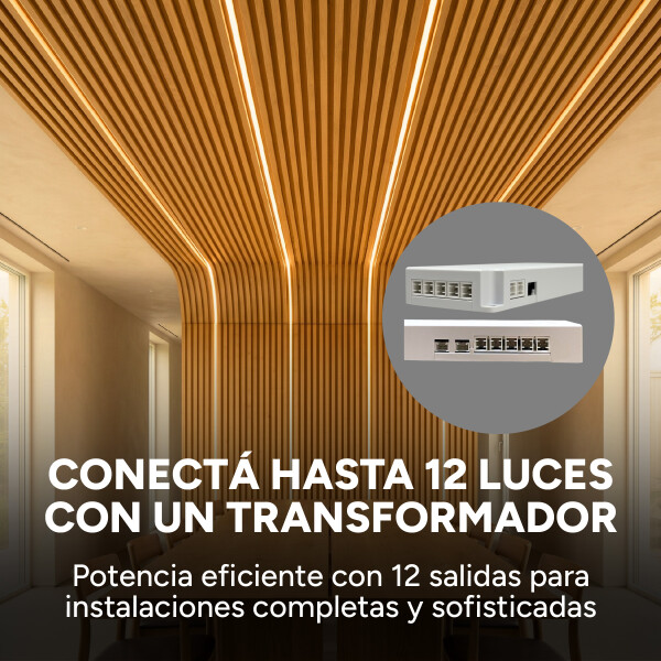 Luz Wpc Luz 2m Neutra 4000K +Transformador + Dimmer Pack X8 Cálida