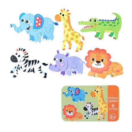 Puzzle En Lata De Animales Infantil ANIMALES-SELVA