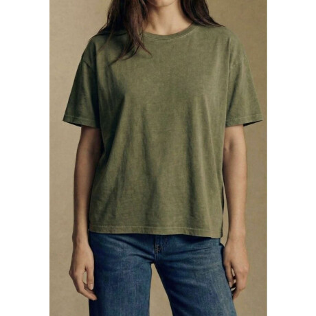 Remera Manga Gorta Lavada Oliva