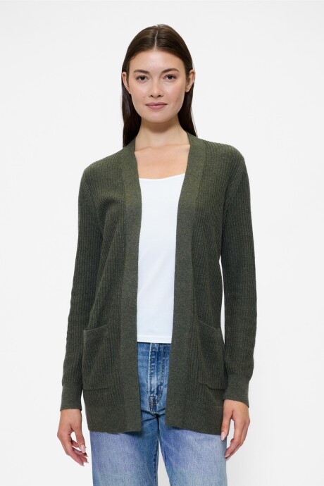 Saco Sin Botones Bella Mujer Olive