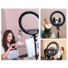 Aro luz LED RGB 18" USB con trípode y control Aro luz LED RGB 18" USB con trípode y control